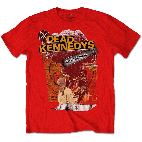 Dead Kennedys - Kill The Poor on Red Mens T-shirt