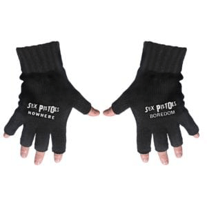Sex Pistols - Nowhere/Boredom fingerless wool gloves