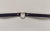 Various Punk - Heart Black Leather Choker
