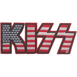 KISS - American Flag Logo Woven Patch