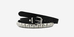 Various Punk - 1 Row Pyramid Black Leather Belt