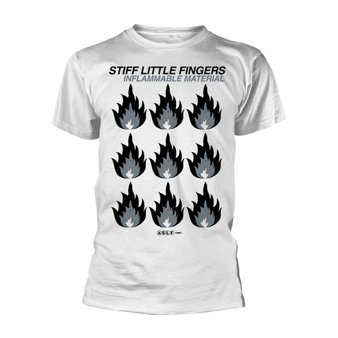 INFLAMMABLE MATERIAL (WHITE) - Mens Tshirts (STIFF LITTLE FINGERS)