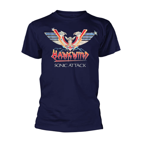 SONIC ATTACK (NAVY) - Mens Tshirts (HAWKWIND)