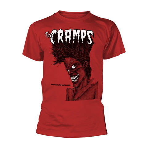 BAD MUSIC FOR BAD PEOPLE (RED) - Mens Tshirts (CRAMPS, THE)