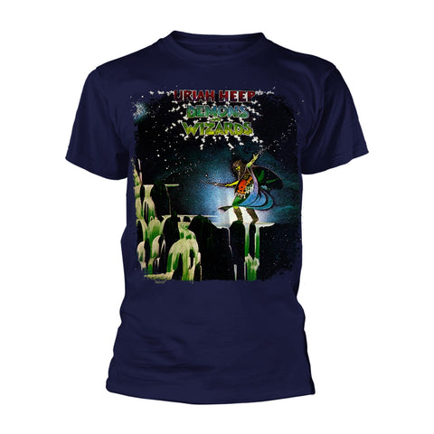 DEMONS AND WIZARDS (NAVY) - Mens Tshirts (URIAH HEEP)