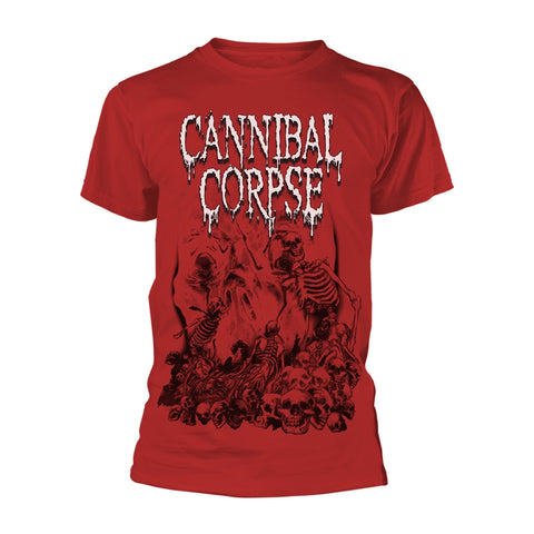 PILE OF SKULLS 2018 (RED) - Mens Tshirts (CANNIBAL CORPSE)