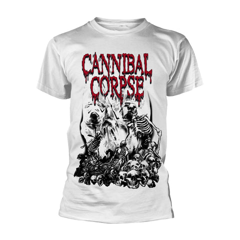 PILE OF SKULLS (WHITE) - Mens Tshirts (CANNIBAL CORPSE)