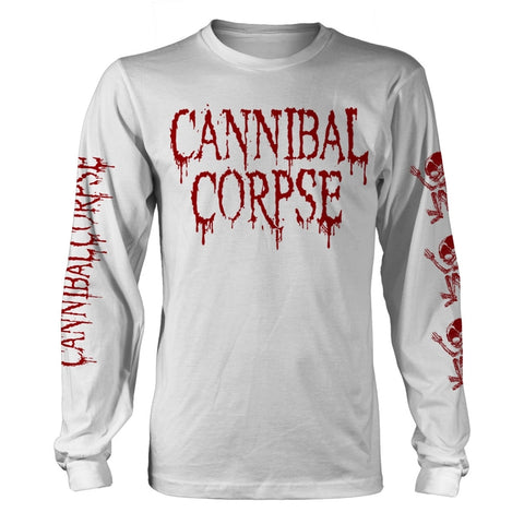 BUTCHERED AT BIRTH (WHITE) - Mens Longsleeves (CANNIBAL CORPSE)