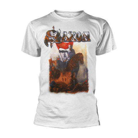 CRUSADER (WHITE) - Mens Tshirts (SAXON)