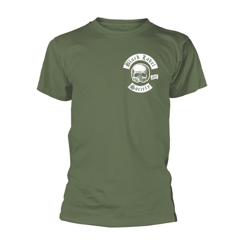 SKULL LOGO POCKET (OLIVE) - Mens Tshirts (BLACK LABEL SOCIETY)