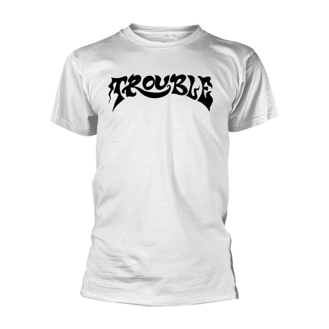 LOGO 2 (WHITE) - Mens Tshirts (TROUBLE)