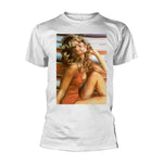 RED BATHING SUIT (WHITE) - Mens Tshirts (FARRAH FAWCETT)