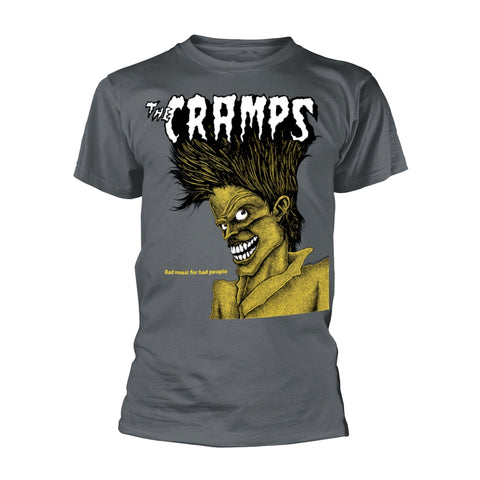 BAD MUSIC FOR BAD PEOPLE (GREY) - Mens Tshirts (CRAMPS, THE)