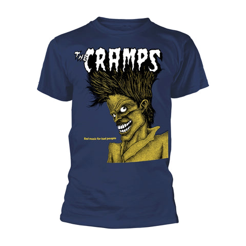 BAD MUSIC FOR BAD PEOPLE (NAVY) - Mens Tshirts (CRAMPS, THE)