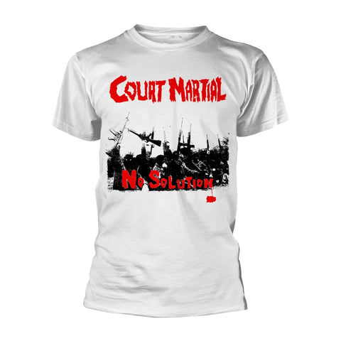 NO SOLUTION (WHITE) - Mens Tshirts (COURT MARTIAL)