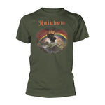 RISING DISTRESSED (MILITARY GREEN) - Mens Tshirts (RAINBOW)