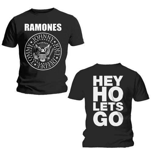 Ramones Crest Hey Ho back print Men's T-shirt – Punk Rock Shop