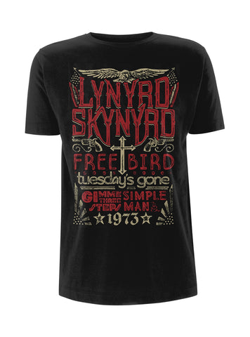 FREEBIRD 1973 HITS - Mens Tshirts (LYNYRD SKYNYRD)