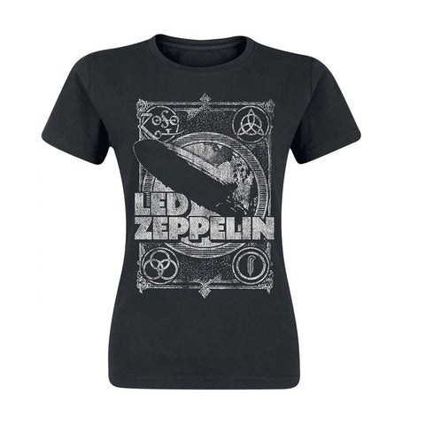 VINTAGE PRINT LZ1 - Womens Tops (LED ZEPPELIN)