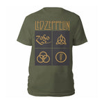 GOLD SYMBOLS & BLACK SQUARES - Mens Tshirts (LED ZEPPELIN)