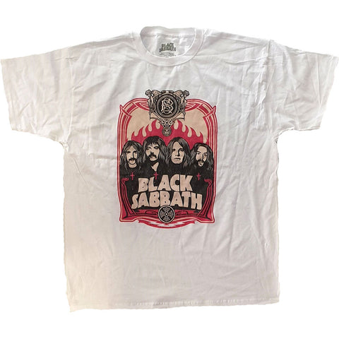 Black Sabbath - Faces White Mens T-shirt