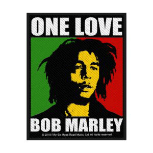 Bob Marley - One Love Rasta Face Woven Patch