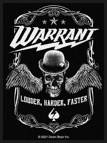 Warrant - Louder, Harder, Faster Woven Patch