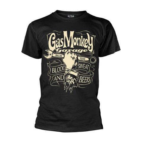 MECHANICS SPANNER (BLACK) - Mens Tshirts (GAS MONKEY GARAGE)