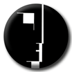 Bauhaus Face Logo on Black Badge