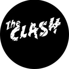 The Clash Logo Black and White Badge