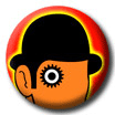 Clockwork Orange Eye Badge
