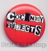 Cockney Rejects Logo on Red Badge