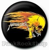 Metallica Skull Flame Badge