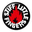 Stiff Little Fingers Red Flame Logo Badge