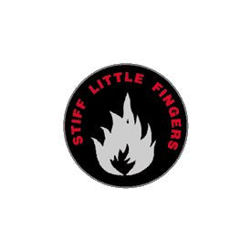 Stiff Little Fingers Inflammable Material Badge
