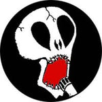 Subhumans Live Skull Red Mouth Badge