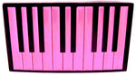 Punk Buckle 24 Pink And Black Piano Keyboard Belt Buckle