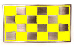 Punk Buckle 27 Yellow and Silver Checker Flag Belt Buckle