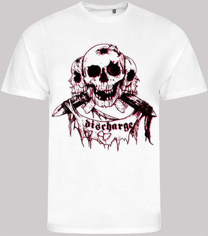 Discharge - Black/Red Skull Men's T-shirt