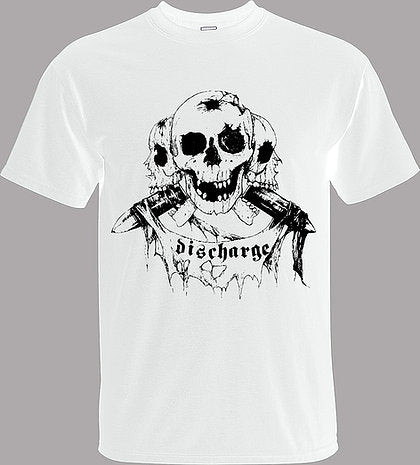 Discharge - Skulls White Men's T-shirt