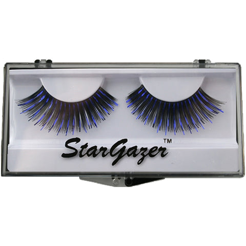 Stargazer Number 08  Black And Blue Foil False Eyelashes includes glue Eye Wear