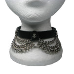 Various Punk - Triple Chain Lether Choker