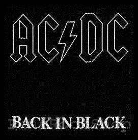 AC/DC Back in Black Woven Patche