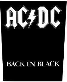 AC/DC Back in Black Backpatche