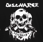 Discharge 3 Skulls Black Printed Patche