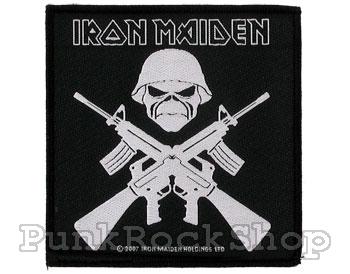 Iron Maiden Crossed Guns Woven Patche