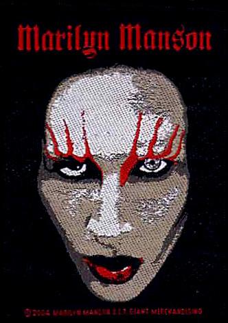 Marilyn Manson Patch Face Woven Patche