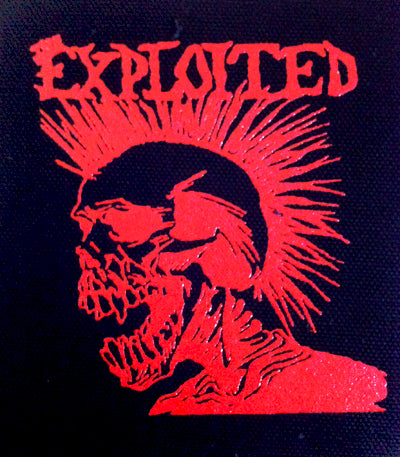Exploited Red Skull Printed Patche