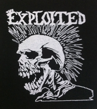Exploited White Skull Printed Patche