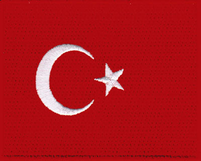 Turkish Flag Woven Patche